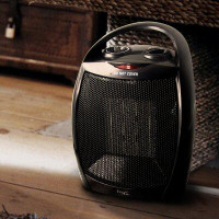 Vie Air Portable 2 Settings Ceramic 1,500 Watt Electric Fan Compact Heater with Adjustable Thermostat