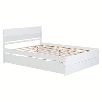 Red Barrel Studio Bed Frame With Twin Size Trundle And 2 Drawers