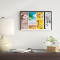 Made in Canada - East Urban Home Four Seasons World Collage - Floater Frame Photograph on Canvas
