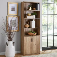 Rubbermaid Traditional 5 Shelf Bookcase With Doors