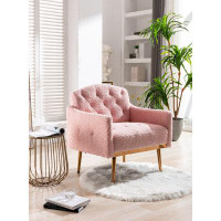 GZMWON Pink Accent  Chair, Living Room Couch