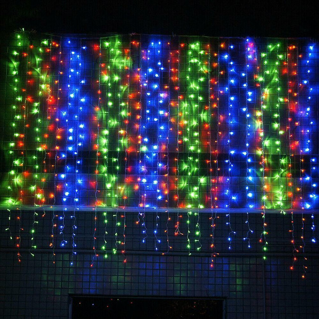 NEW 10 FT WEDDING CURTAIN FAIRY STRING LED LIGHTS WEDDING RGBLF in Outdoor Lighting in Alberta