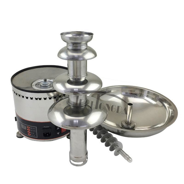110V 4-tiers Chocolate Fountain Fondue Stainless Steel Digital Display Buttons 153165 in Other Business & Industrial in Toronto (GTA) - Image 2