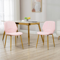Dining Chairs 18.1" W x 23.6" D x 31.9" H Pink
