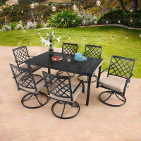 Lark Manor Alyah Andie Rectangularl 6 - Person Dining Set with Cushions