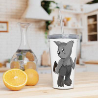East Urban Home Sarcoot Plastic Tumbler With Straw