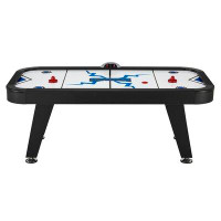 Fat Cat Table à hockey sur coussin d’air 7' à deux joueurs avec table de score numérique Fat Cat
