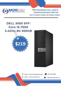 DELL 3050 SFF: Core i5-7500 3.4GHz 8G 500GB PC OFF LEASE For SALE!!!