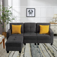 Latitude Run® 4 - Piece Couch Upholstered Sofa with Ottoman