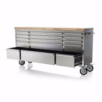 NEW 72 STAINLESS STEEL 15 DRAWER TOOL BENCH HTC7215W