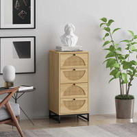 Bay Isle Home™ Natural Rattan,Cabinet With 4 Drawers
