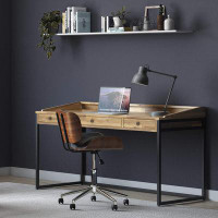 Accentuations by Manhattan Comfort Ralston Desk Solid Acacia Hardwood And Metal Frame