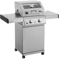 Monument Grills Monument Grills 2-Burner Liquid Propane 24000 BTU Gas Grill with Cabinet, Stainless Steel