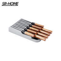 SR-HOME In-Drawer Knife Block Kitchen Organizer Tray For Cutlery Drawer Holder Storage, Fit For 9 Knives
