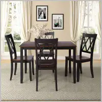 Red Barrel Studio Modern 5-Piece Dining Table Set With 4 Chairs