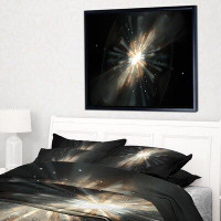 Made in Canada - East Urban Home 'Fractal Star Galaxy' Framed Graphic Art Print on Wrapped Canvas