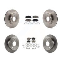 Front and Rear Disc Rotors and Ceramic Brake Pads Kit by Transit Auto K8C-101506
