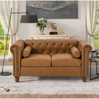 Alcott Hill Classic Living Room Upholstered Sofa with high-tech Fabric Surface/ Chesterfield Tufted Fabric Sofa