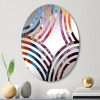 East Urban Home Colorful Cornflowers Abstraction I - Baptist Fan Decorative Mirror-MIR109944-Oval