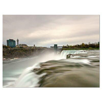 Made in Canada - Design Art Niagara Falls Goat Island View - Wrapped Canvas Photograph Print