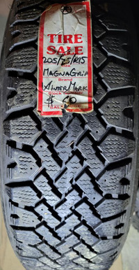 P 205/75/ R15 MagnaGrip Winter Mark M/S*  Used WINTER Tire 98% TREAD LEFT  $60 for THE TIRE / 1 TIRE ONLY !!