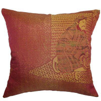 The Pillow Collection Harb Traditional Cotton Throw Pillow Cover