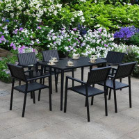 Corrigan Studio Outdoor Table And Chair Combination Waterproof Sunscreen Patio Outdoor Leisure Tables And Chairs