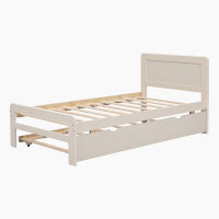 Winston Porter Modern Design Platform Bed Frame With Trundle