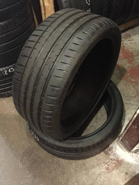 20 inch SET OF 2 (PAIR) USED SUMMER TIRES 245/35R20 95Y MICHELIN PILOTSPORT 4S TREAD LIFE 99%