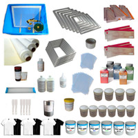 6 Color Screen Printing Materials Kit Press Tools&amp; Ink Consumables 006531