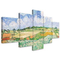 IDEA4WALL Plain Near Auvers by Vincent Van Gogh Abstract Plants Illustrations Impressionism Modern