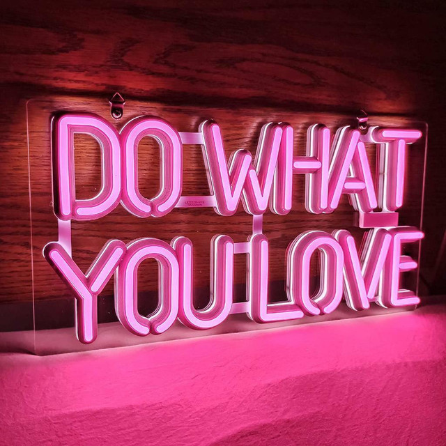 NEW NEON LED WALL SIGN DO WHAT YOU LOVE 228432 in Other in Alberta - Image 2