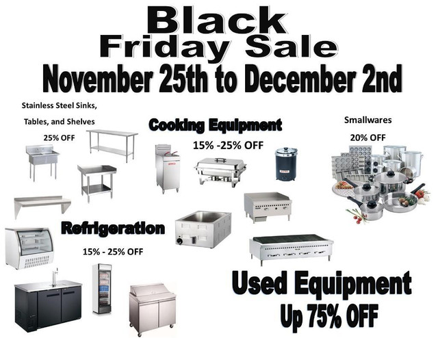 BLACK FRIDAY @ Gorka&#39;s Food Equipment London Ontario! Display Coolers, Dough Sheeters, Ranges, Pizza Oven, Worktable in Industrial Kitchen Supplies in Ontario