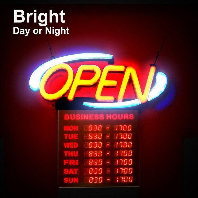 (Great deal )Premier Super Bright SMT LED Open Sign with hours--open box in General Electronics in Toronto (GTA) - Image 4