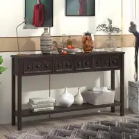Canora Grey Rustic Entryway Console Table, Sofa Table with Drawers