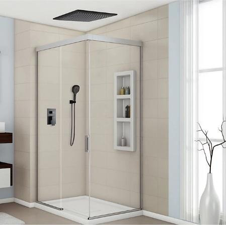 Ceiling Mounted Combo Set Shower Faucet with Valve Body & Trim. (Rainfall Concealed Shower System w 3-Function Handheld in Plumbing, Sinks, Toilets & Showers - Image 2