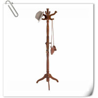 Alcott Hill Coat Rack Free Standing With 11 Hooks, Wooden Hall Tree Coat Hat Tree Coat Holder With Solid Rubberwood Base