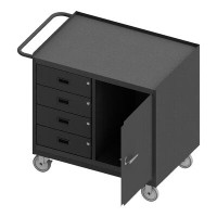 WFX Utility™ Durham 00377A8D41D645EF8C5E2C9836B86612 Mobile Bench Cabinet, 4 Drawer, Steel