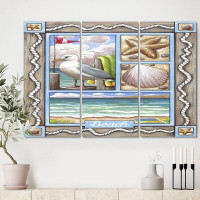 Made in Canada - East Urban Home 'Beach Seagull' Painting Multi-Piece Image on Canvas