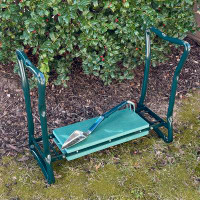 Arlmont & Co. Green Garden Kneeler Seat With Trake