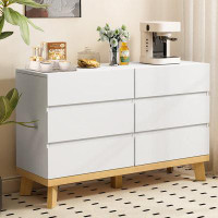George Oliver 8-Drawer Storage Cabinet Sideboard Storage Cabinet Dresser Chests With Decorative Finish