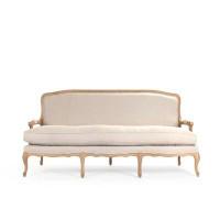 One Allium Way Emelie 71.75" Linen Recessed Arm Sofa with Reversible Cushions