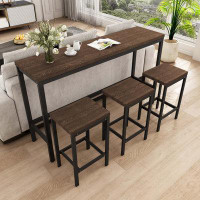 Latitude Run® Georgina 3 - Person Counter Height Dining Set, Kitchen Table and Chairs