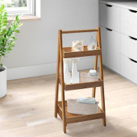 Dotted Line™ Louie 15" W x 33" H x 13.75" D Solid Wood Free-Standing Bathroom Shelves