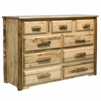 Loon Peak Abella 9 Drawer 59" W Solid Wood Dresser