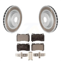 Front Coated Disc Brake Rotors And Ceramic Pads Kit For Hyundai Genesis Coupe KGT-100462