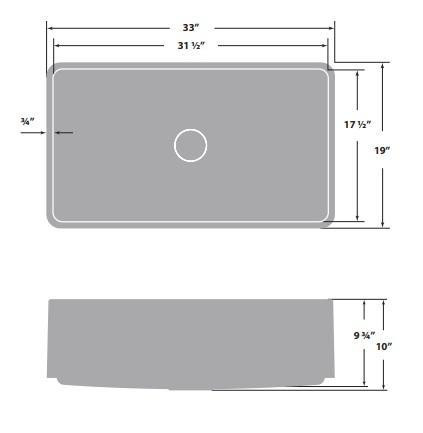 VOGRANITE 33 inch Apron Front Undermount Kitchen Sink (Single Bowl) - 33x19 x 9 - Available in 5 colors - Neustadt GS in Plumbing, Sinks, Toilets & Showers - Image 4