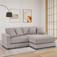 Latitude Run® 106" Chenille Double L-Shaped Sectional Sofa
