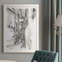 Red Barrel Studio Europe Street Sketches I-Premium Framed Canvas - Ready To Hang