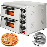 Instant profitable pizza business for you!!!!   Electric 3000w Pizza Oven Double Deck Bakery Fire Stone - FREE SHIPPING